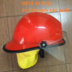 Mũ chữa cháy loại sản xuất theo đặt hàng CỤC PCCC (phủ gáy vàng)